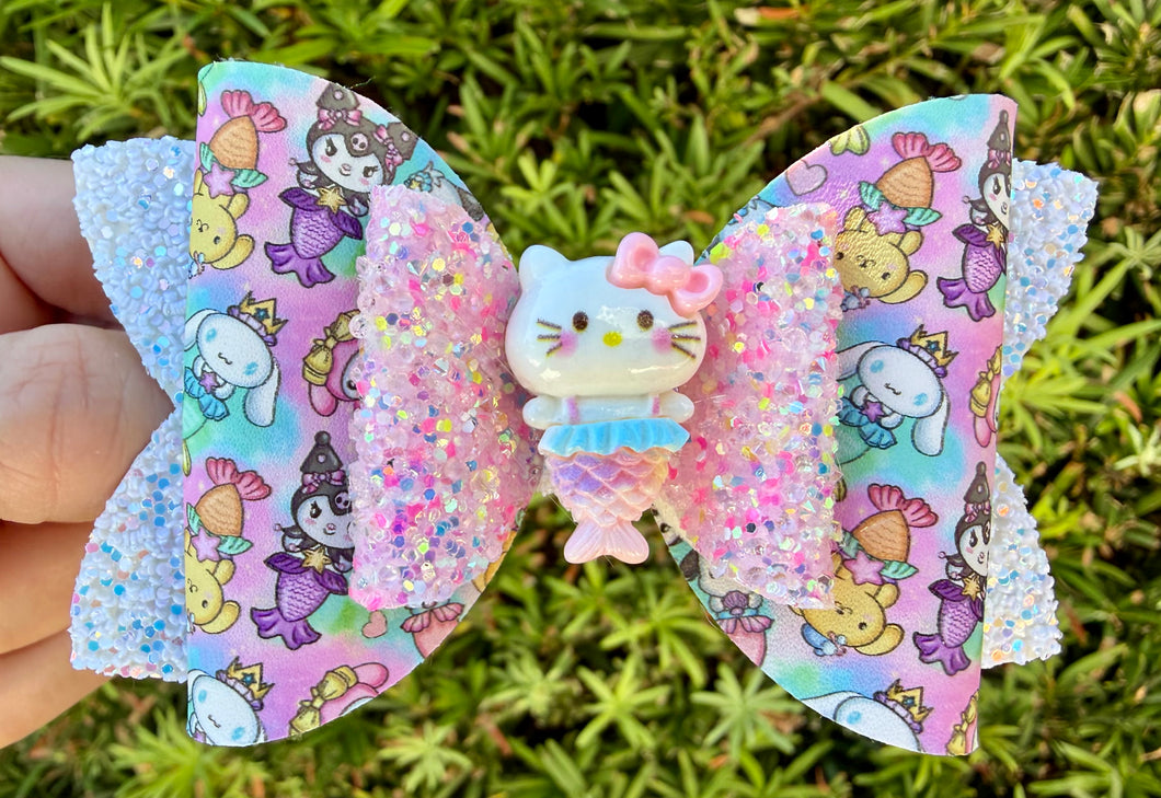 Kitty Mermaid and Friends Bow