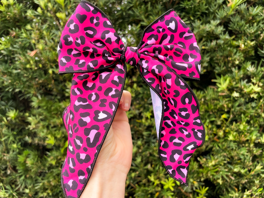 Pink Cheetah Lady Like Bow