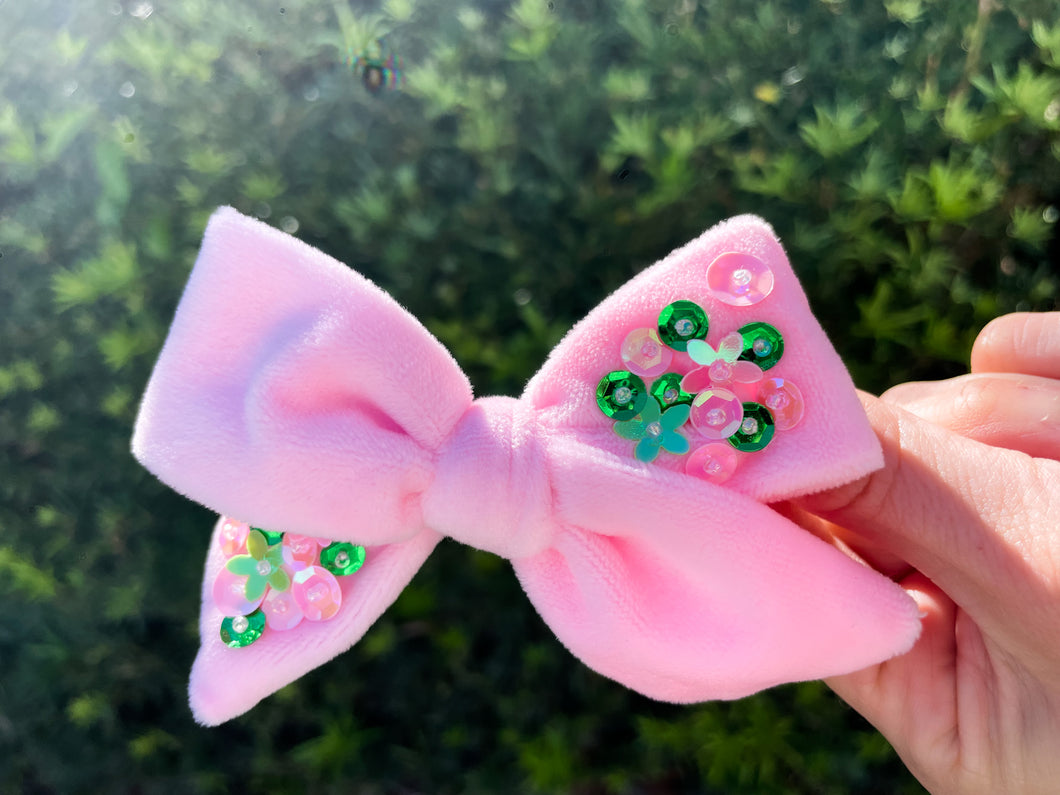 Pink St Patty's Day Bow