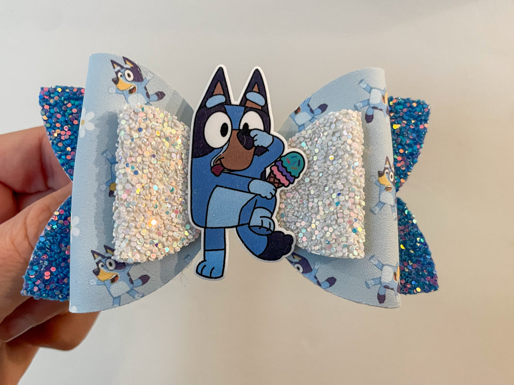 Blue Dog Ice Cream Bow