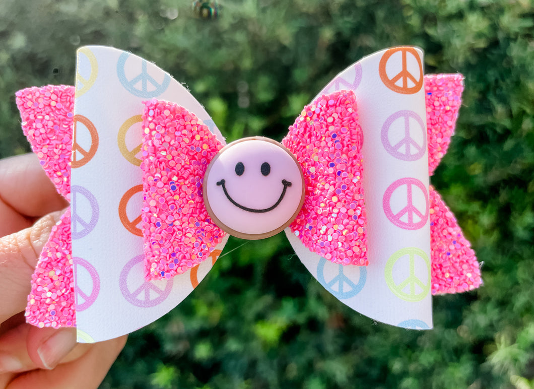 Colorful Smiley Bow
