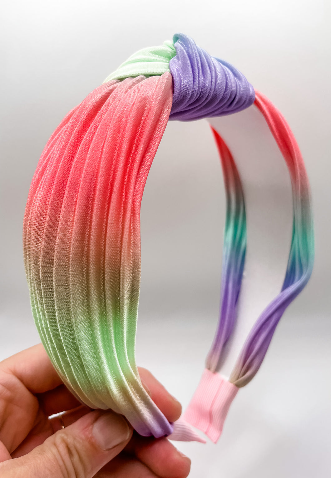 Rainbow Swirl Knotted Headband