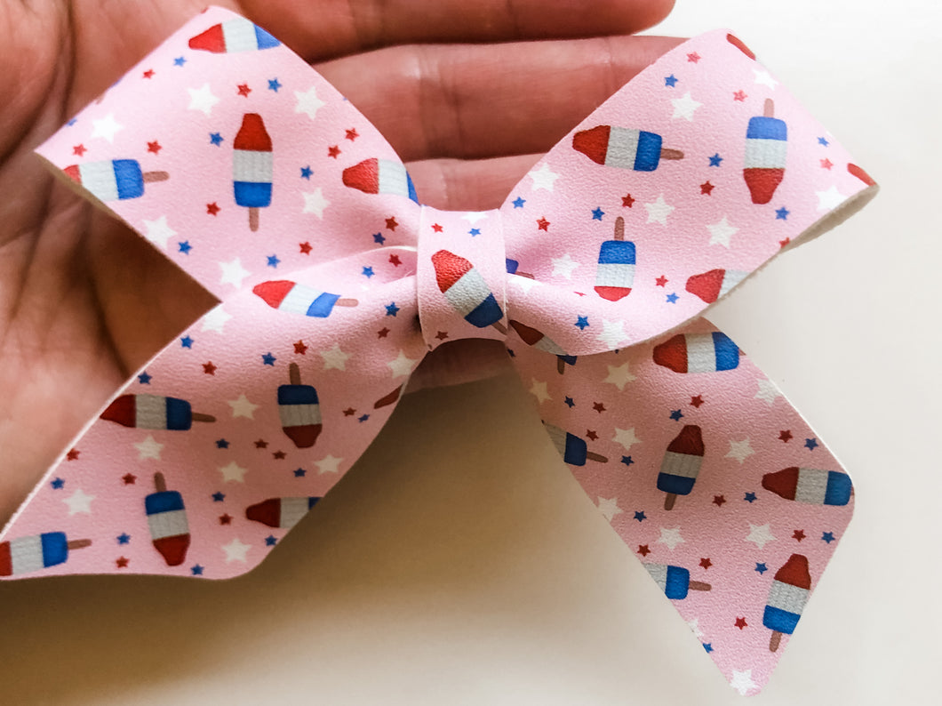 Pink Fourth of July Bow